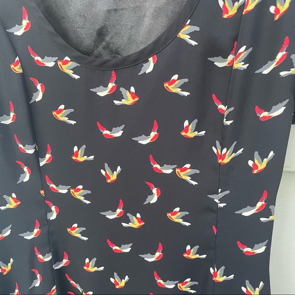 Brooklyn Industries Bird Print Mini Dress Medium - Picture 6 of 10